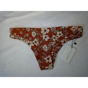 Faithfull The Brand Cara Bikini Bottom Cecil Rose Floral Print Size 8 NWT